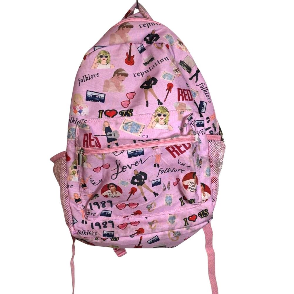 Taylor Swift Inspired Pink Eras Backpack 1989 Lover Folklore Reputation